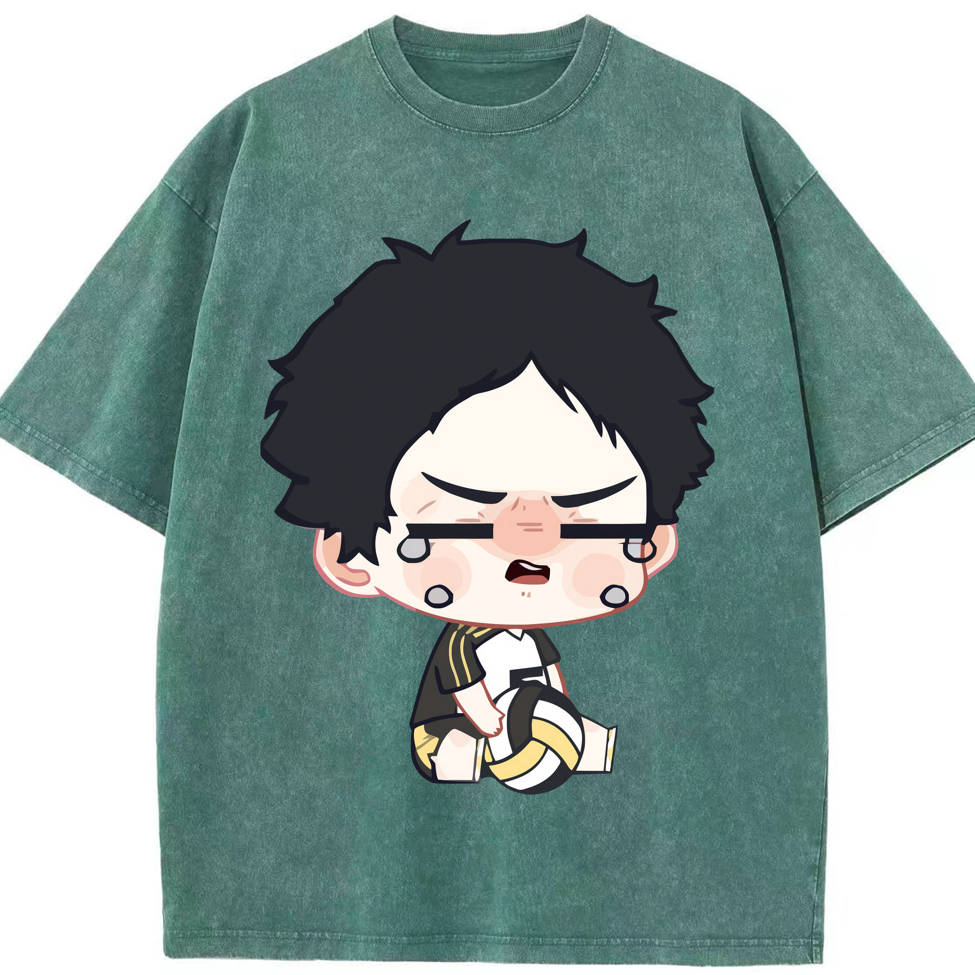（画像用） ハイキュー!! Haikyu!! 綿100% ヴィンテージ風 半袖Tシャツ（フロントプリント）